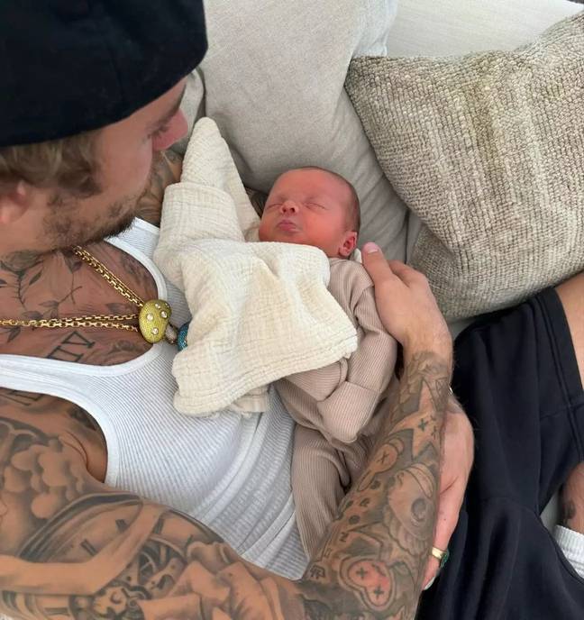 The baby snaps sent the internet into a frenzy. Credit: Instagram/@justinbieber
