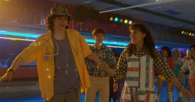 The roller-rink scene was awkward from start to finish. (Credit: Netflix)