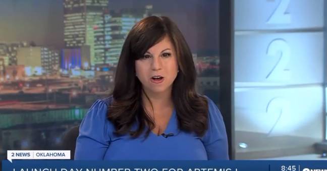 News anchor Julie Chin experienced the 'beginnings of a stroke' live on air. Credit: 2 News Oklahoma