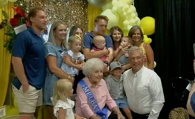 She attended a retirement bash with her nearest and dearest. Credit: KLTV