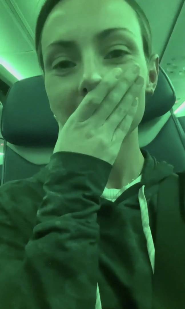 &quot;The things he'll do to keep the middle seat open on an aeroplane.&quot; Credit: olivialynne93/TikTok