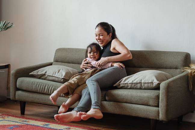 The mum is teaching her children it's fine to say no to physical contact. Credit: Pexels/Ketut Subiyanto