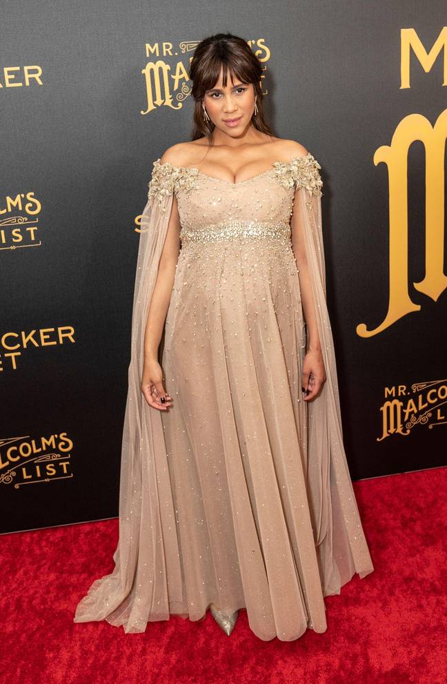 Zawe Ashton debuted her baby bump on the red carpet. Credit: Alamy.