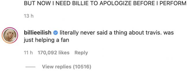 Billie Eilish has responded to Kanye West (Credit: Instagram)