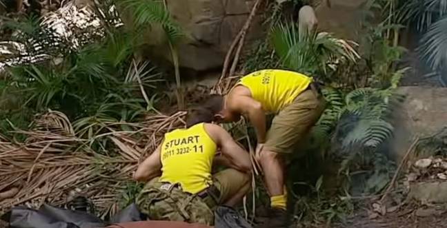 Gino D'Acampo and Stuart Manning killed and ate a rat in 2009. Credit: YouTube/ITV