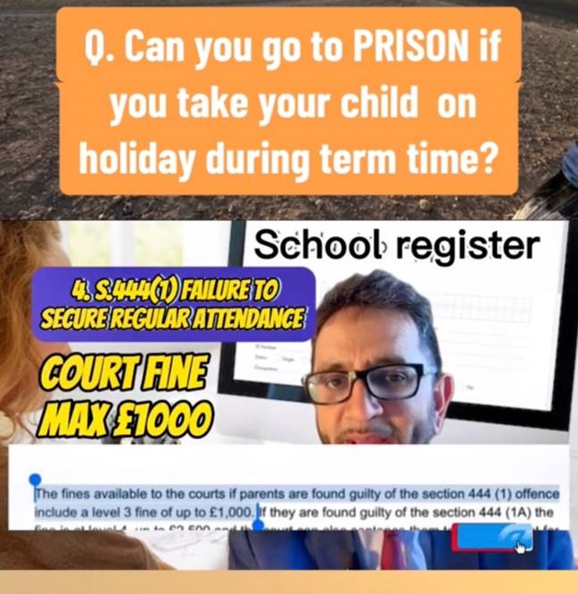 Mr Hafezi has warned parents about taking their children on holiday without permission. Credit: TikTok/tiktokstreetlawyer 