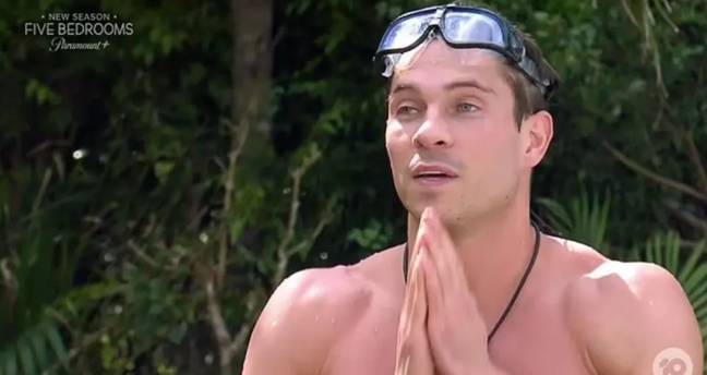 Joey reflected on the scary trial in the moments after making it to dry land (Credit: Ten)