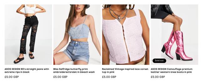 Some people thought the sale was a 'scam'. Credit: ASOS