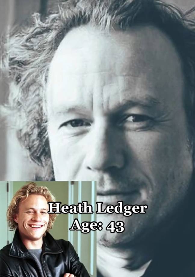 A few wrinkles and a slightly receding hairline aside, Heath Ledger would still have been a heartthrob. Credit: TikTok/@actorshub4u