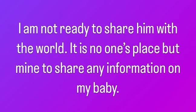 She said no one should share details of her baby but her. Credit: Instagram/@kellyosbourne