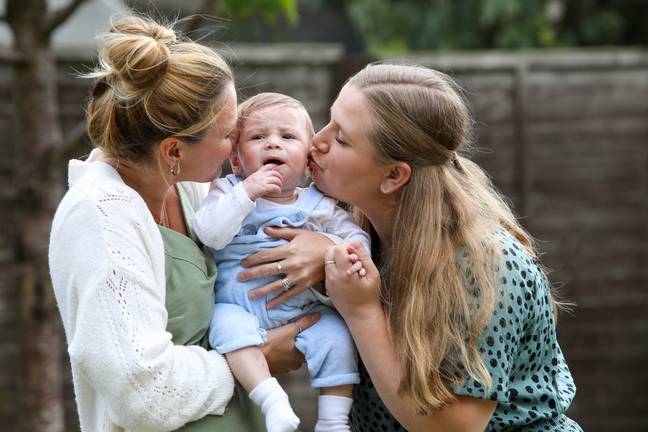 Lauren’s best friend Kayleigh Taylor would give her son a fighting chance and donated part of her liver to Tommy. Credit: SWNS