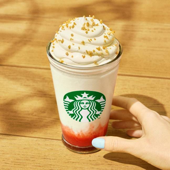 There's the Strawberry Wafflecone Frappuccino. Credit: Starbucks