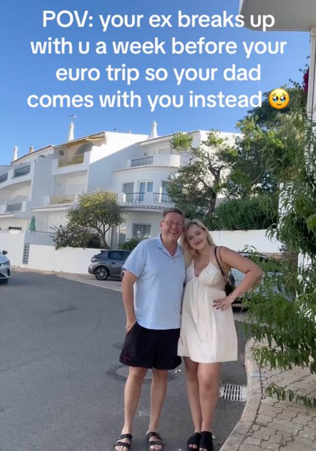 Emma's dad joined her on the trip instead. Credit: TikTok/ @emmadipalmaa