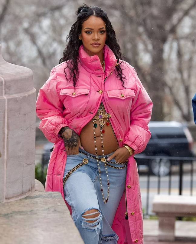 Rihanna unveiled she was pregnant (Credit: Alamy)