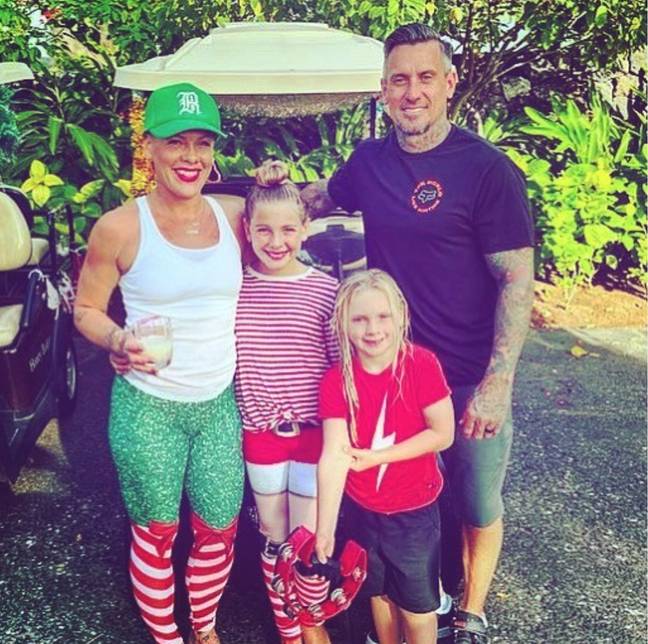 Pink and her family. Credit: pink/Instagram