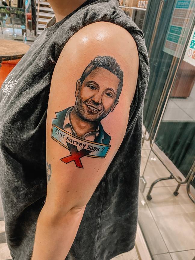 Alex revealed her Gino D'Acampo tattoo (Credit: Alex Burgess/Twitte)