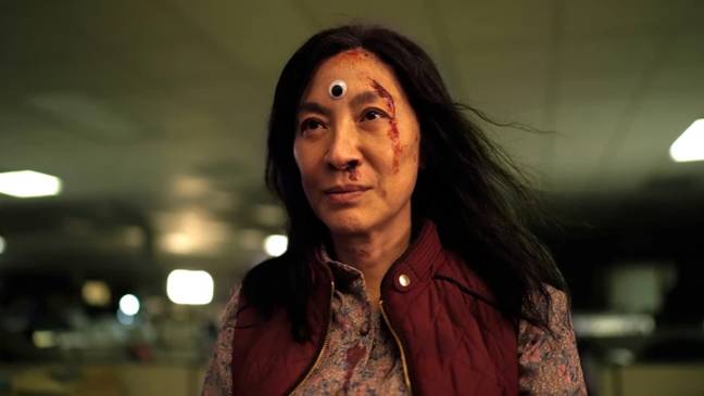 Michelle Yeoh is nominated for Best Actress. Credit: A24