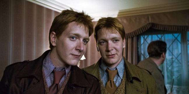 The Weasley twins returned to Hogwarts (Credit: Warner Bros)