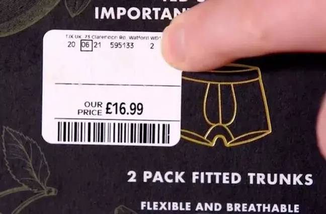 A former TK Maxx worker has revealed why you should always look for number 2 on the price tag. Credit: Channel 5