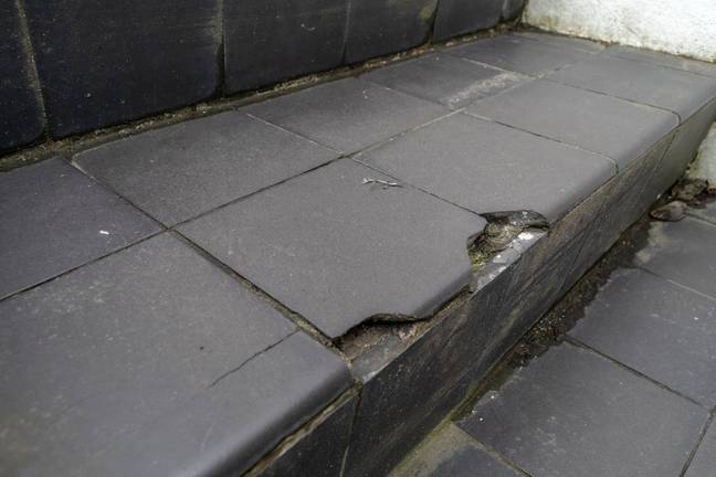 Mr Lee says the popularity of the spot is costing him in repair bills, including thousands spent to replace cracked tiles. Credit: SWNS