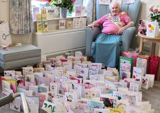 Ada’s care home previously launched an appeal for cards when she turned 105 in 2020. Credit: Facebook/Ashmere Derbyshire