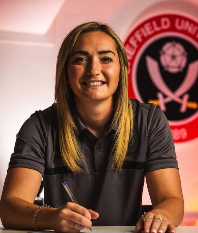 Maddy signed an extension with Sheffield in July. Credit: Instagram/@maddycusackkk