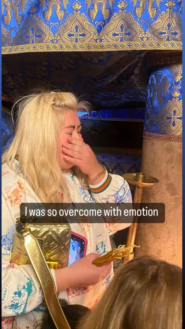 Gemma was overcome with emotion. Credit: Instagram/@gemmacollins