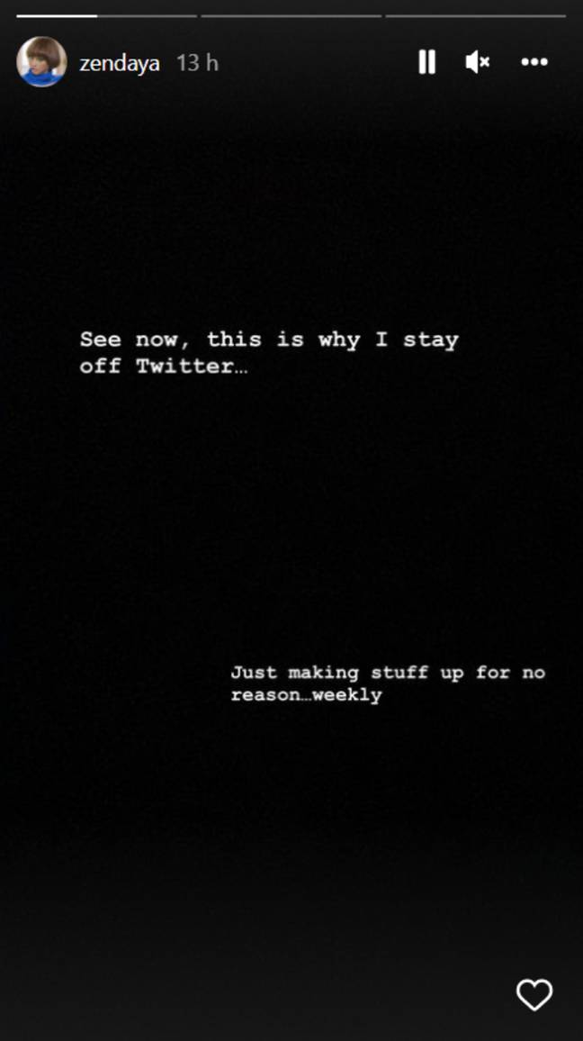 Zendaya has denied the pregnancy rumours. Credit: Instagram/@zendaya