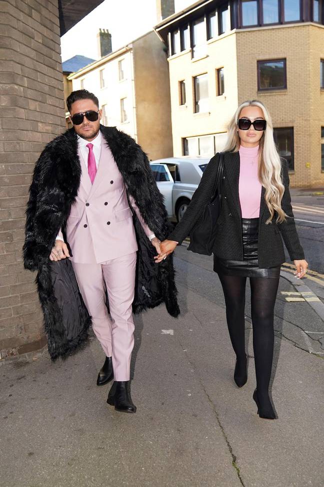 Reality TV star Stephen Bear with his partner Jessica Smith. Credit: PA Images / Alamy Stock Photo