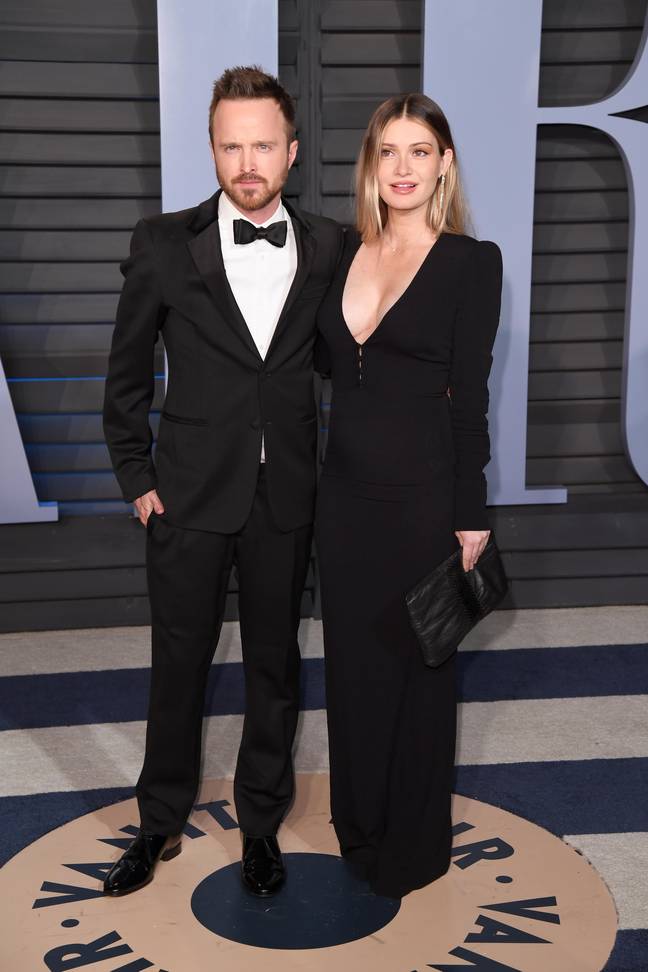   Aaron Paul and his wife Lauren Parsekian welcomed a little boy into the world seven months ago. Credit: PA Images / Alamy Stock Photo