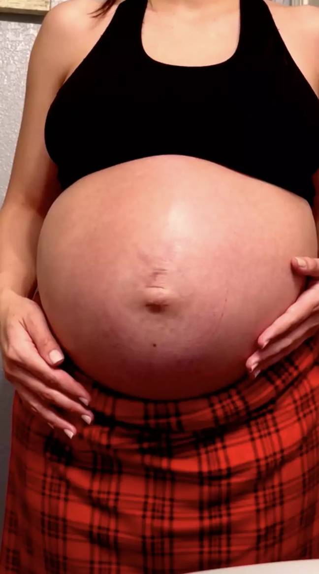Rose Valencia captured the incredible pregnancy milestone on camera. Credit: TikTok/@rose_valenciia