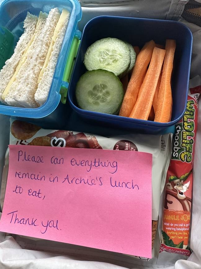 The mum returned the favour with her own note. Credit: Kennedy News Media