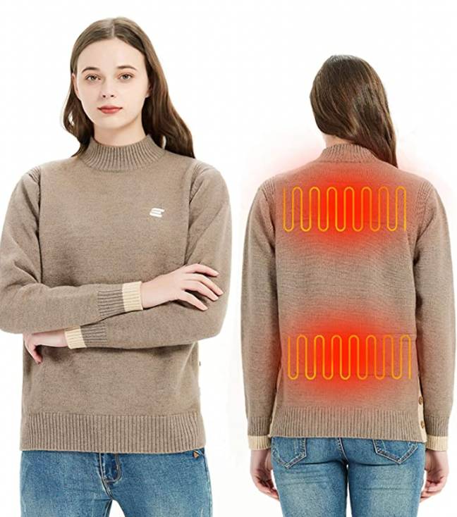 The heated jumper is available on Amazon (Credit: Amazon)