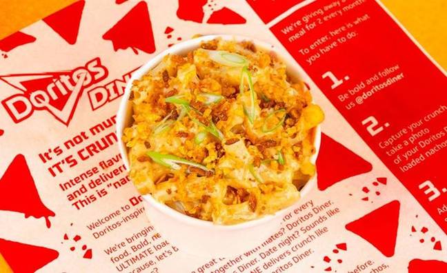 There are also vegetarian alternatives like this Tangy Mac &amp; Cheese (Credit: Doritos)