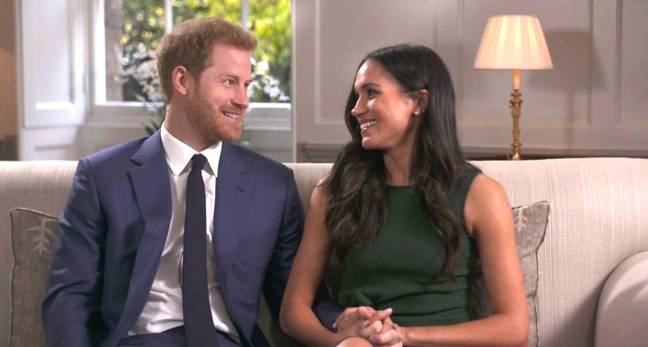 The couple discuss their engagement during the interview. Credit: BBC