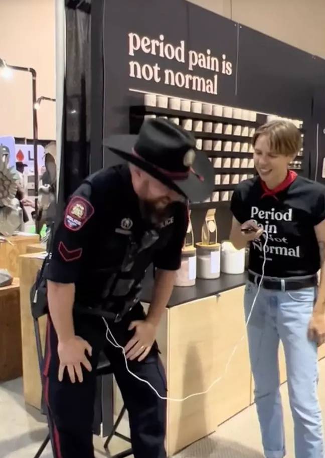 The police officer said he'd call in sick with this pain. Credit:TikTok/@getsomedays