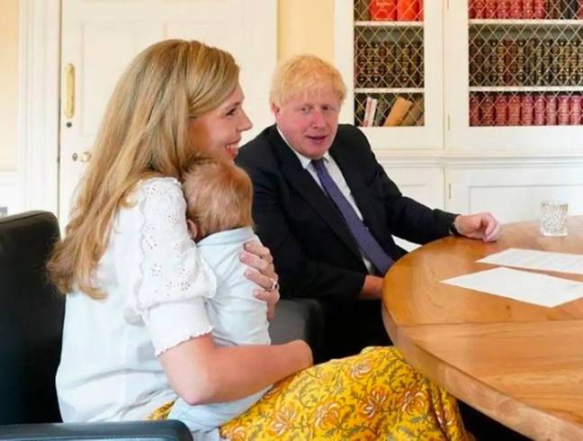 Boris and Carrie Johnson are both set to receive fines. (Credit: Downing Street)