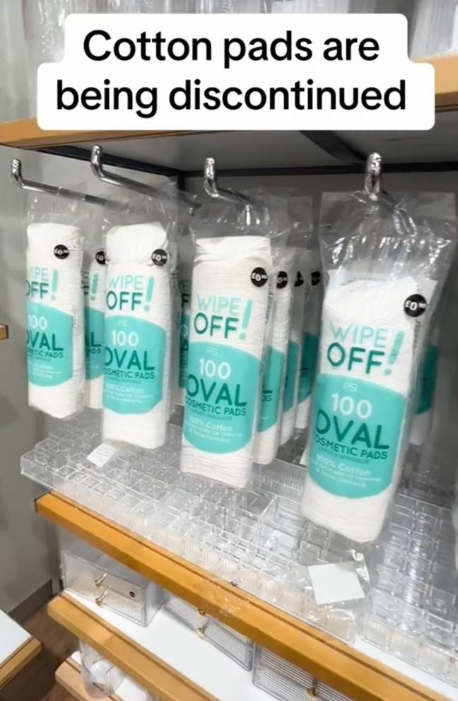 The discontinuation of the disposable cotton pads comes as part of the Primark Cares initiative. Credit: TikTok/@primarkirvine