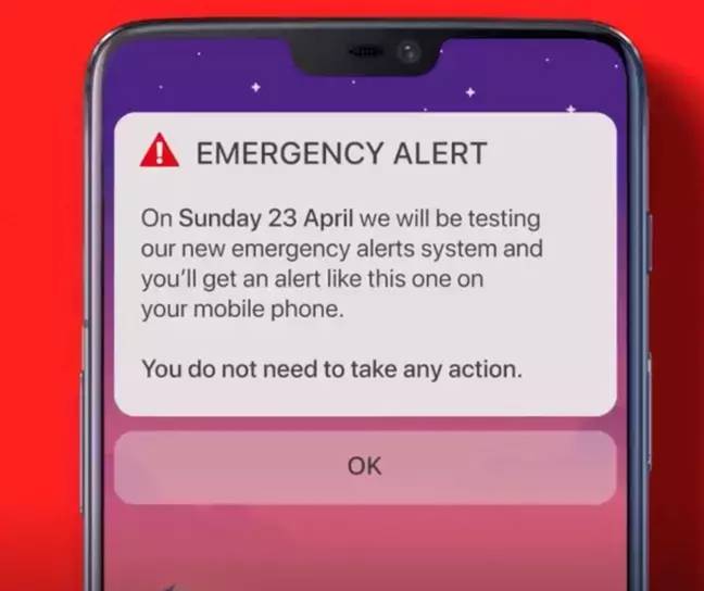 Most phones in the UK will sound with an alarm this coming Sunday. Credit: UK Gov