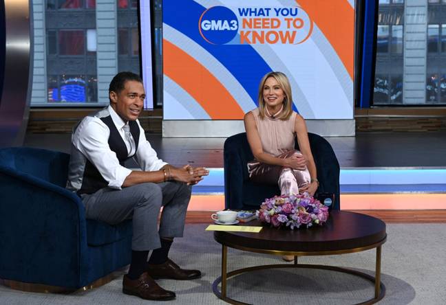 T.J. Holmes and Amy Robach hosted GMA3. Credit: Paula Lobo / Contributor / Getty Images