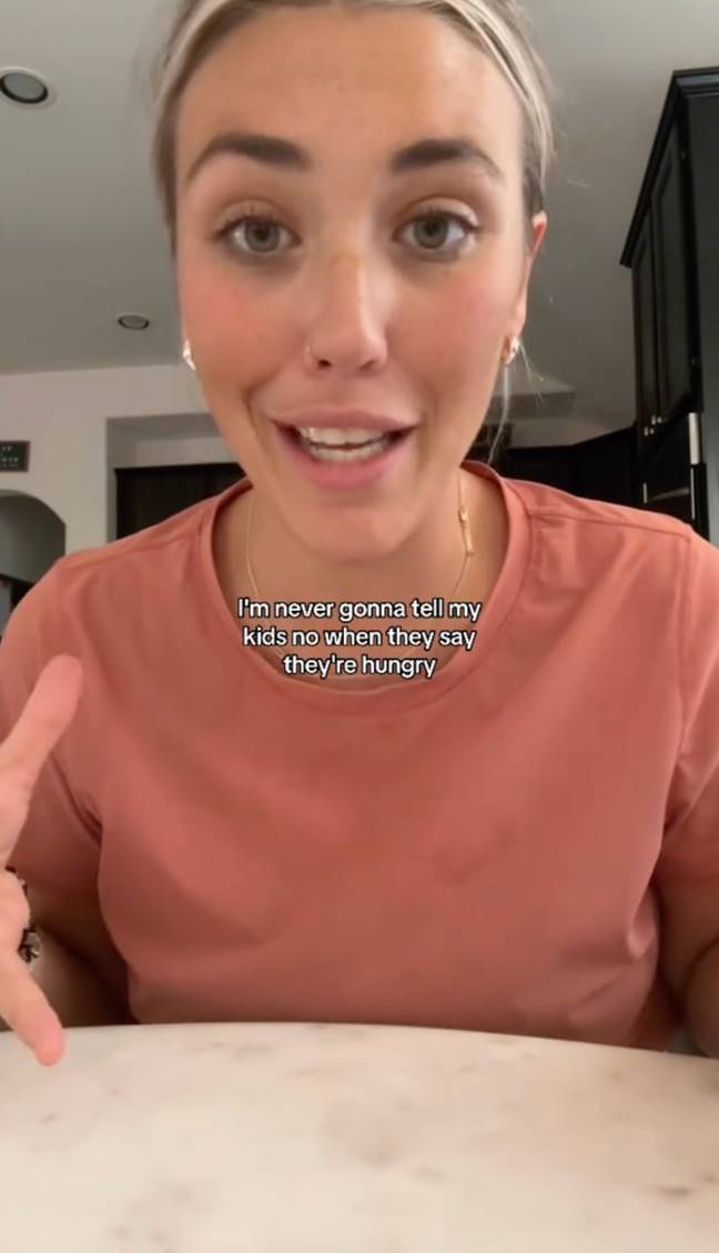 Rachel explained why she’ll never say ‘no’ when her kids ask for food. Credit: TikTok/@rachonlife