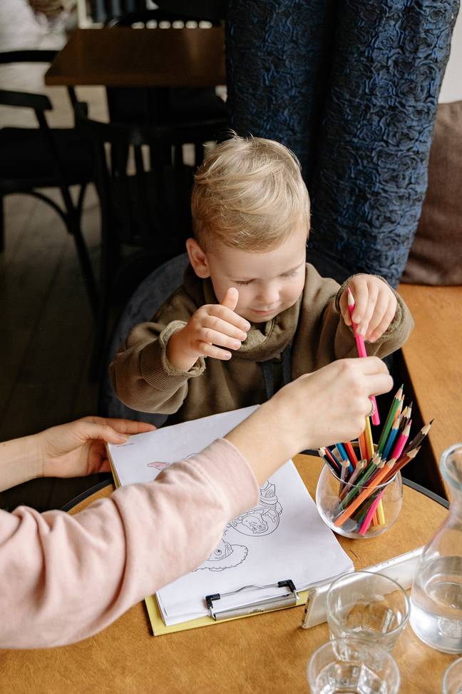 The mum was 'told off' after leaving her son at the table (stock image). Credit: Pexels 