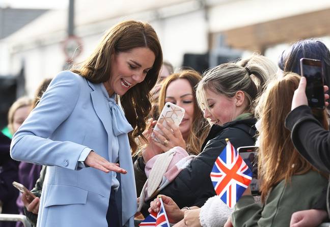 Hundreds of people turned out to meet Kate and William on their visit to Belfast. Credit: PA