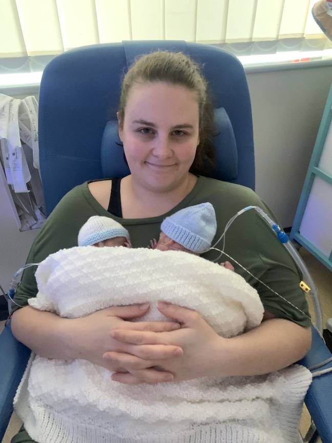 Mum Toni welcomed her twin boys at just 25 weeks. Credit: Kennedy News &amp; Media