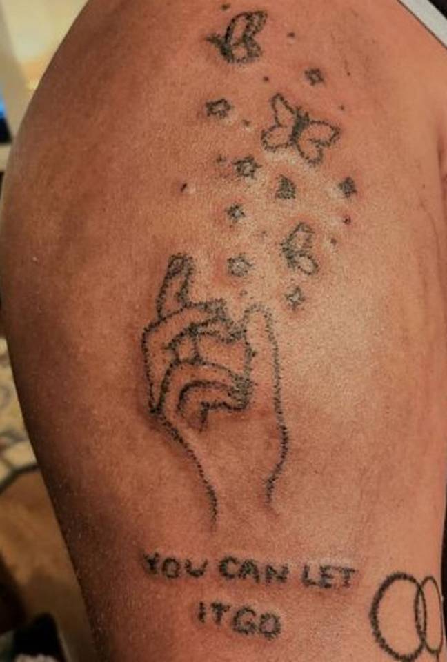 The full tattoo design. Credit: Facebook / Sucky Tattoos