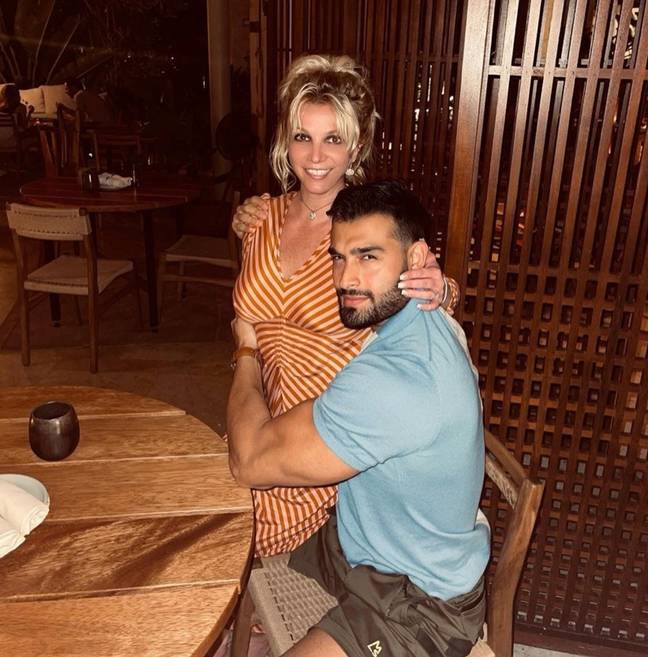 Britney Spears speaks out on her divorce from Sam Asghari and says she 'couldn't take pain anymore' after 14 months of marriage. Credit: Instagram/@samasghari