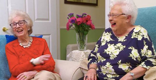 Mary (seen in red) brought lots of laughter alongside pal Marina (Credit: Channel 4)