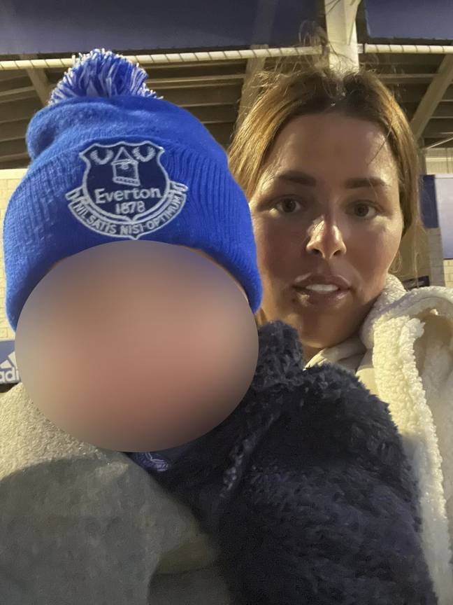 The Everton supporting mum said she and her six-month-old baby were removed from the King Power Stadium. Credit: Kennedy