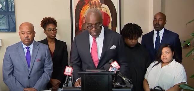 The young parents, Jessica and Treveon, said the hospital tried to conceal the baby's alleged decapitation. Credit: Fox 5