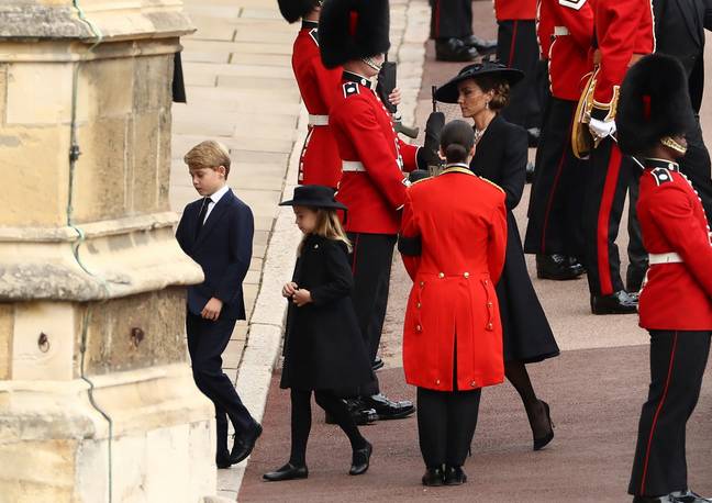Prince George and Princess Charlotte arriving at Westminster Abbey with the Princess of Wales. Credit: PA /  Ryan Pierse 